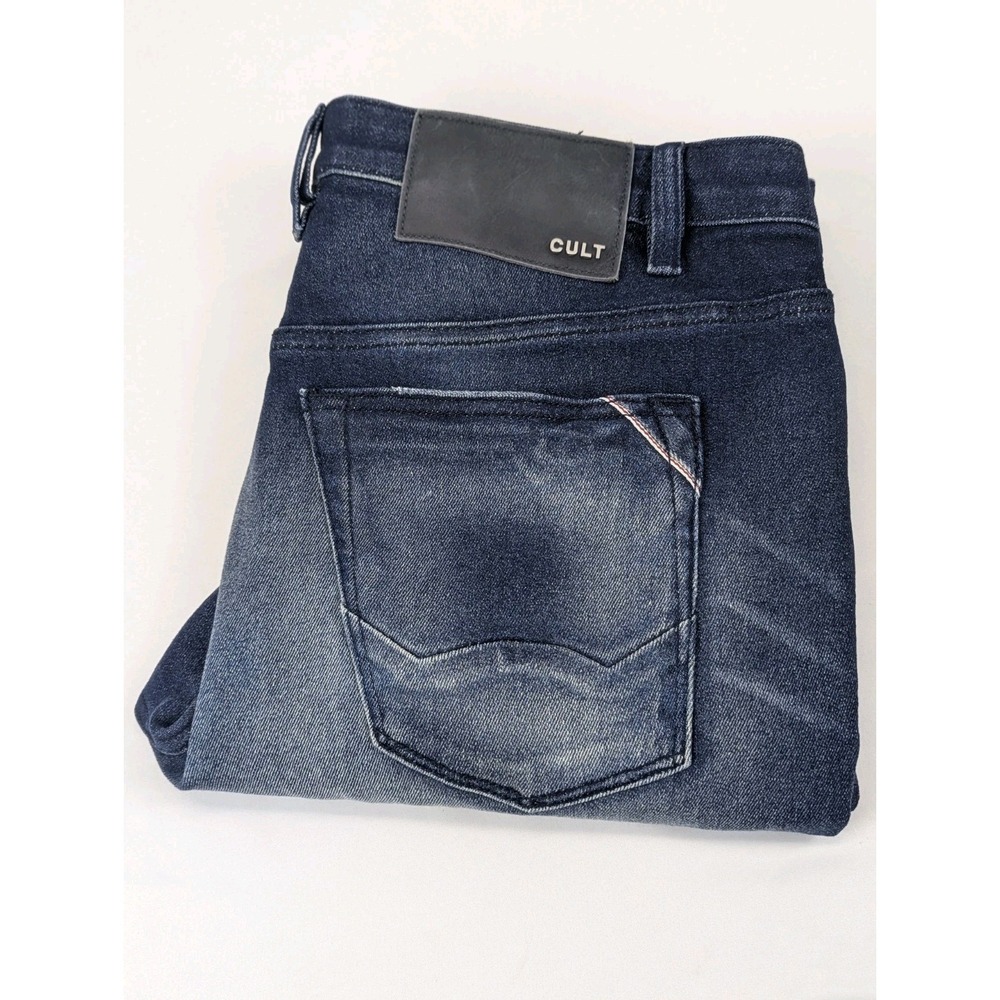Cult of Individuality Vintage Heritage Jeans Mens 38x32 Punk Skinny‎ Dark Wash - Picture 4 of 14